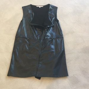 Black Faux leather dress/vest
